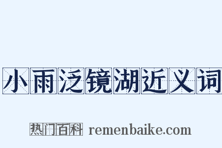 小雨泛镜湖近义词是什么意思的图片